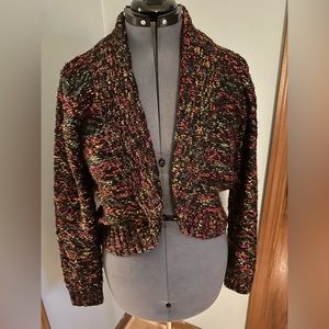 Chico’s multicolored collared cardigan